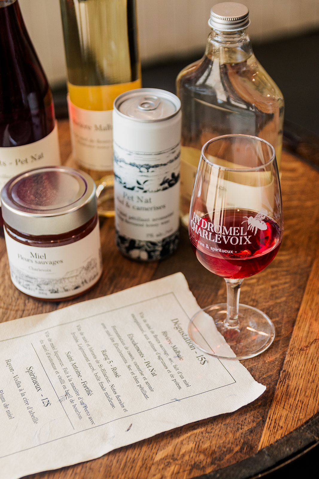 Dégustation de produits à base de miel chez Hydromel Charlevoix