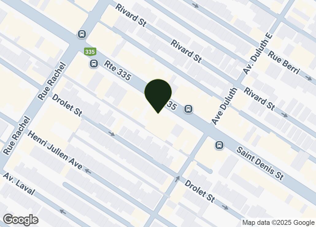 Map showing location at 45.5209551, -73.5767695