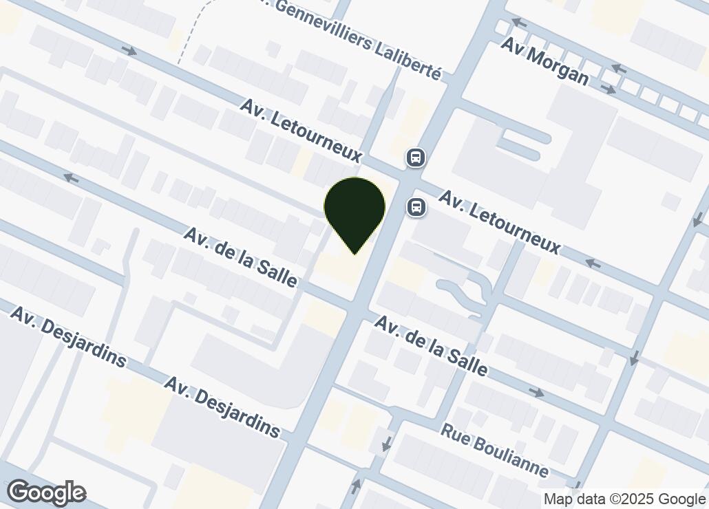 Map showing location at 45.5521113, -73.5402775