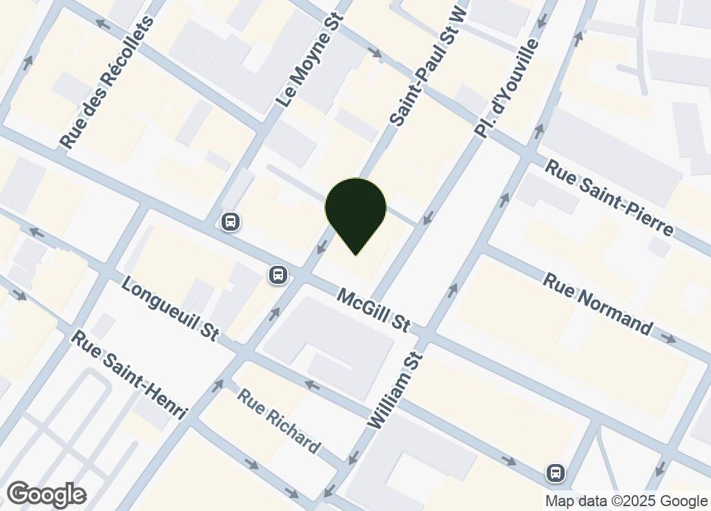 Map showing location at 45.5002814, -73.5567557