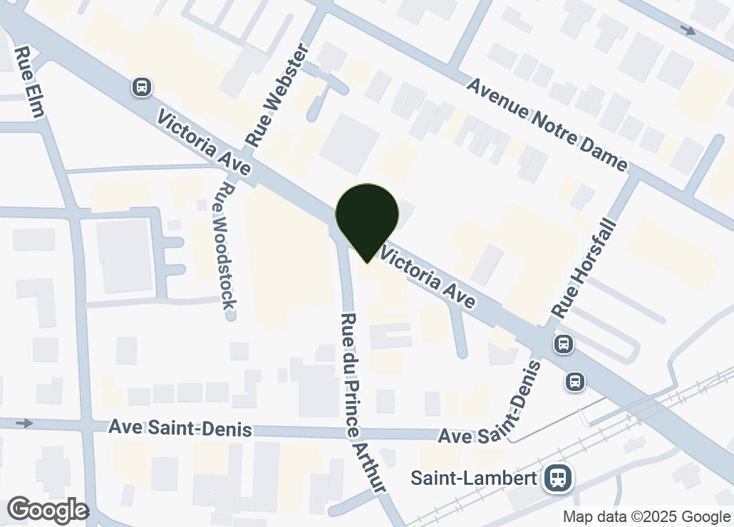 Map showing location at 45.5001275, -73.508674