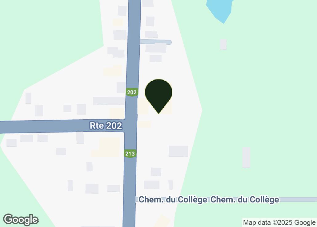 Map showing location at 45.1304167, -72.8001991