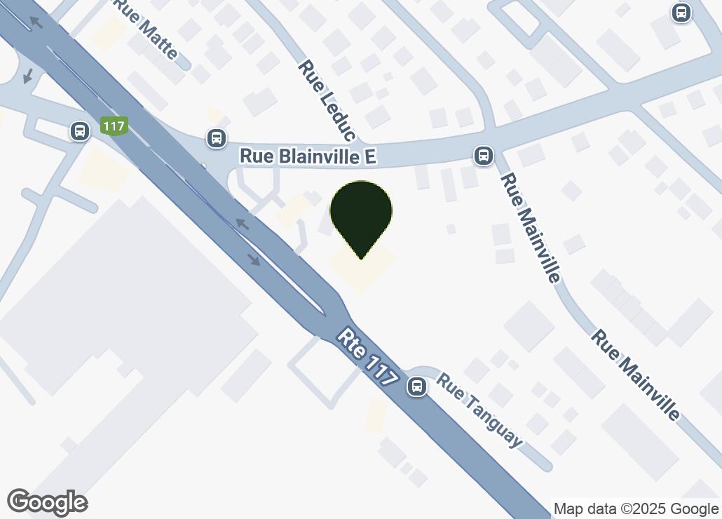 Map showing location at 45.6384457, -73.825894