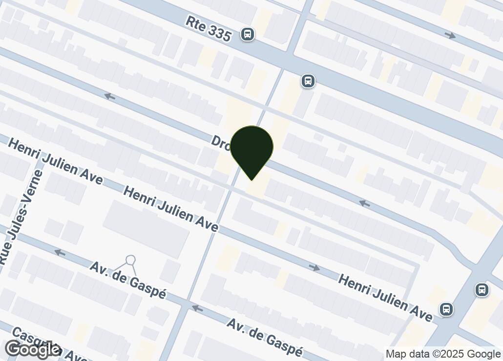 Map showing location at 45.5382296, -73.6176962