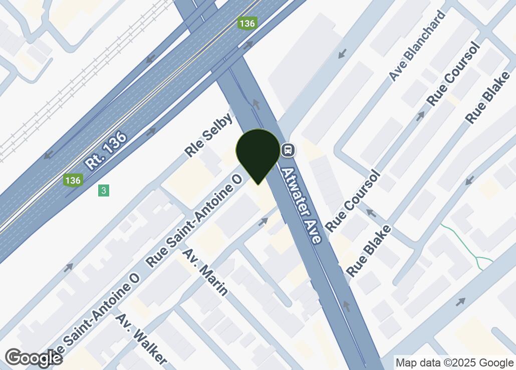 Map showing location at 45.485258, -73.580759