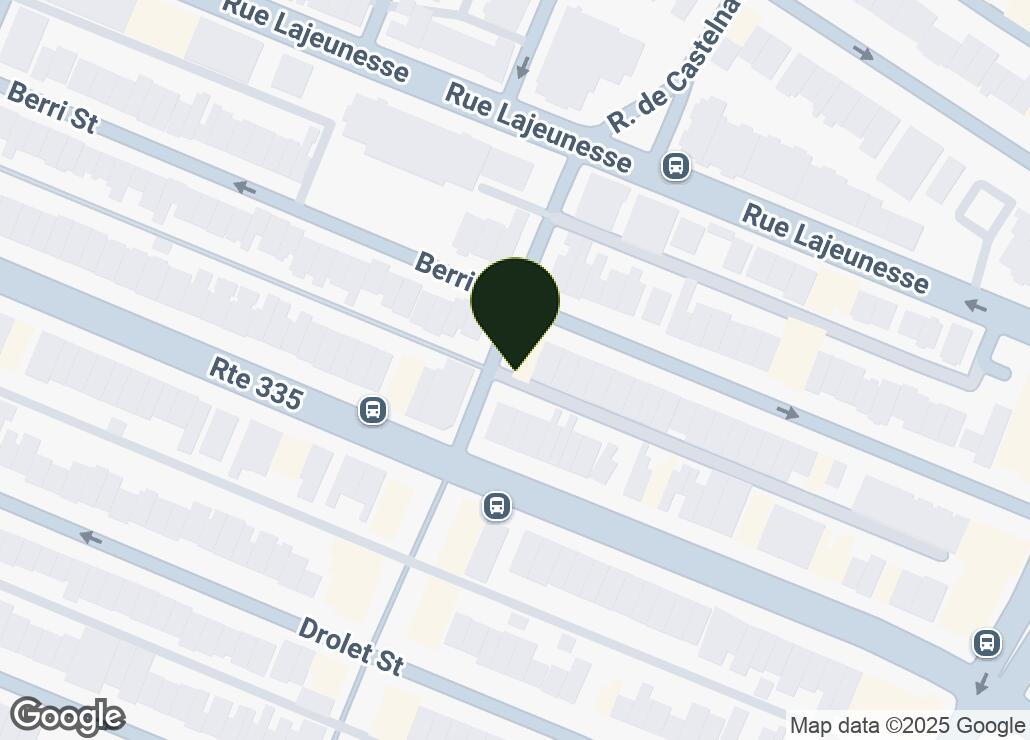 Map showing location at 45.5395082, -73.6169749