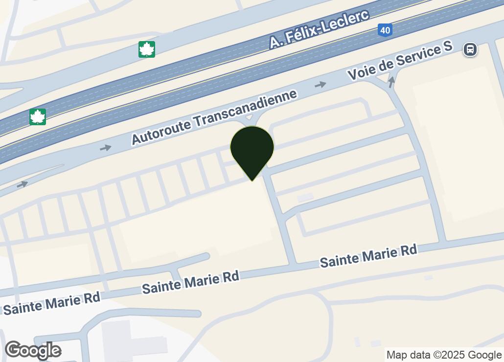 Map showing location at 45.453184, -73.8535037