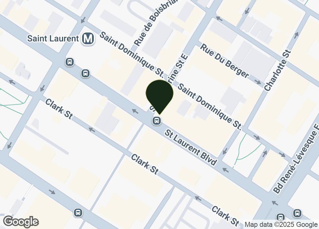 Map showing location at 45.5099179, -73.5635914