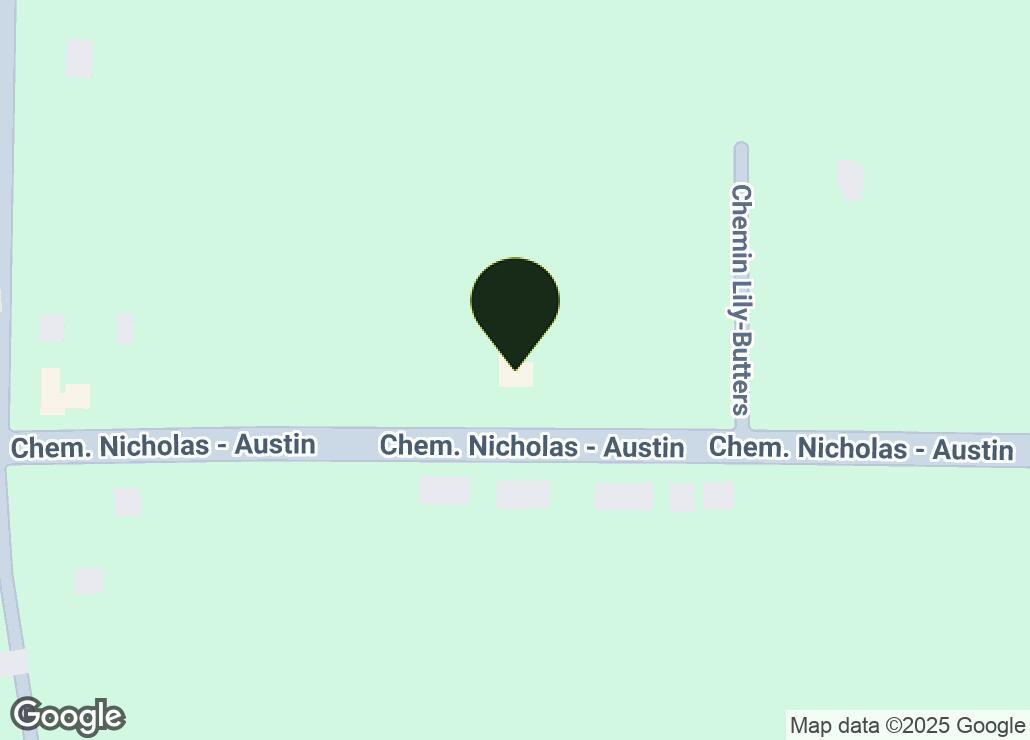 Map showing location at 45.1843286, -72.2773485
