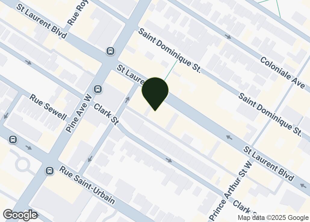 Map showing location at 45.51443, -73.574299