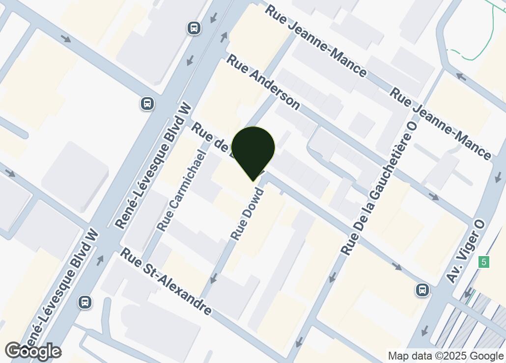 Map showing location at 45.5046959, -73.5638172