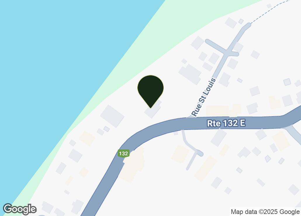 Map showing location at 47.5665412, -69.8687178