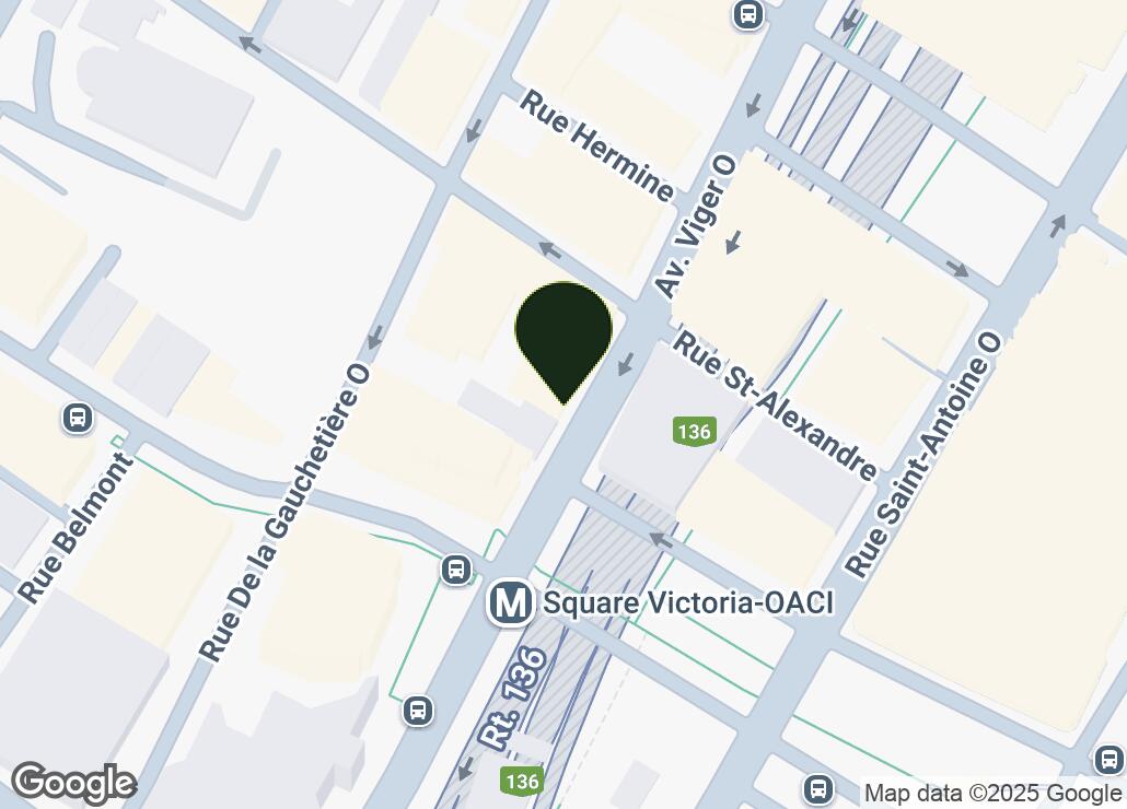 Map showing location at 45.502524, -73.5628696