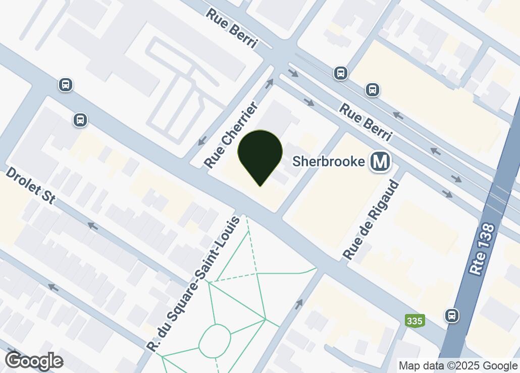 Map showing location at 45.518112, -73.569495