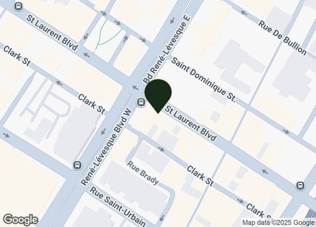 Map showing location at 45.5085279, -73.5611949