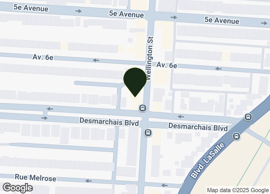 Map showing location at 45.4549125, -73.567969