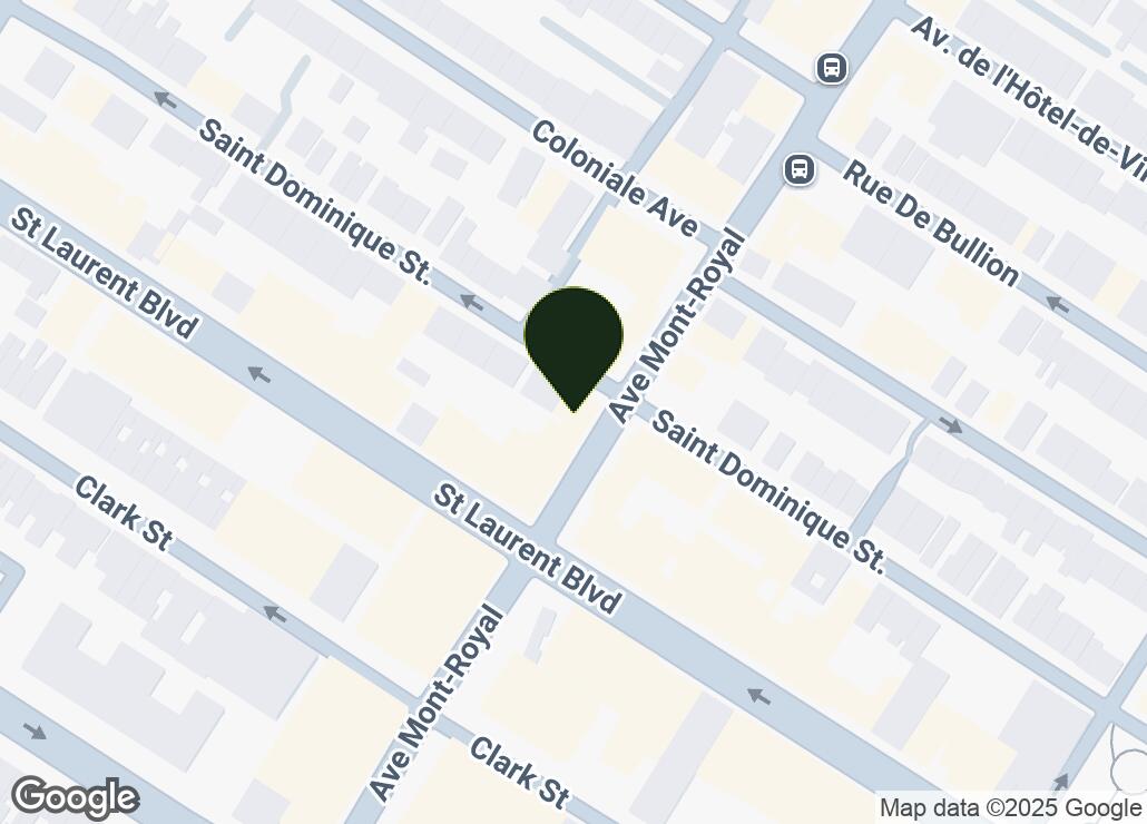 Map showing location at 45.5205777, -73.5861985