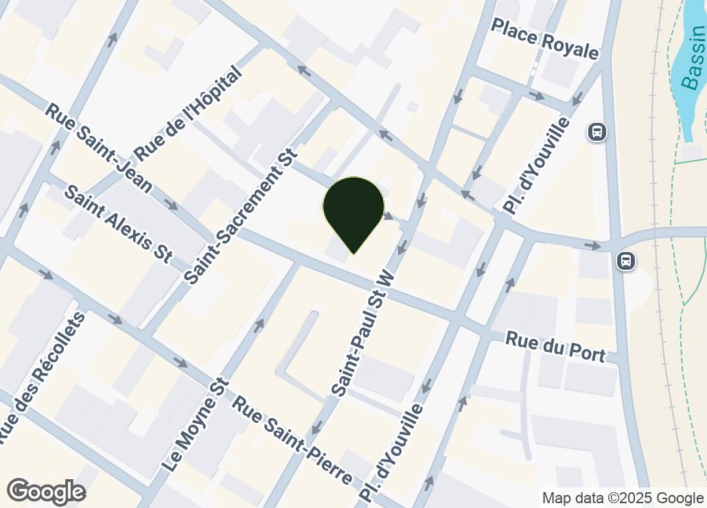 Map showing location at 45.5022811, -73.5558747