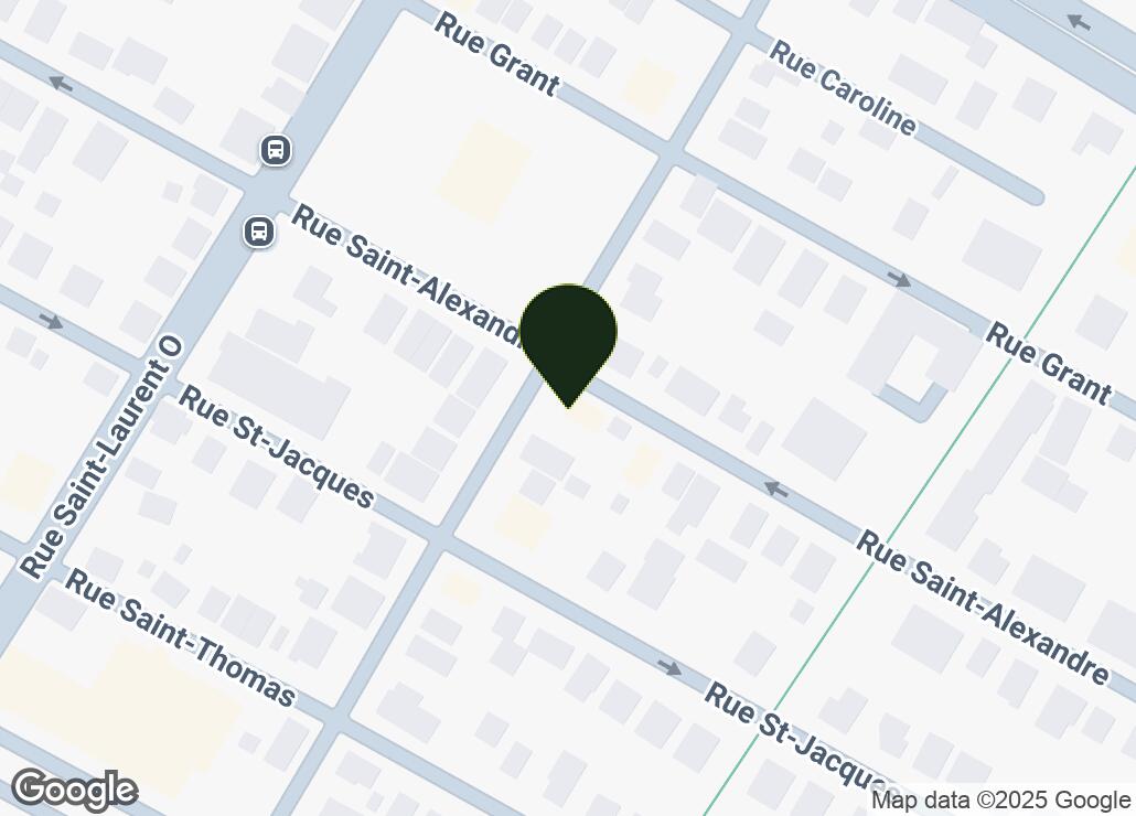 Map showing location at 45.5369155, -73.505111