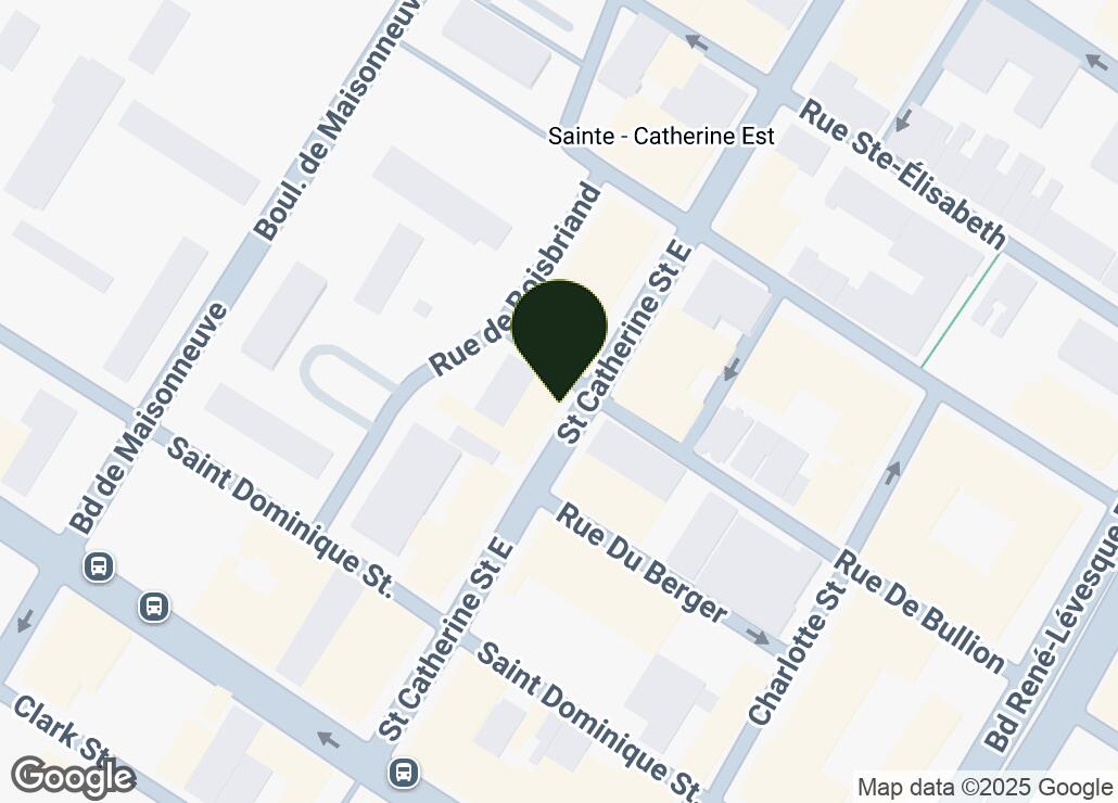 Map showing location at 45.5111307, -73.5628663