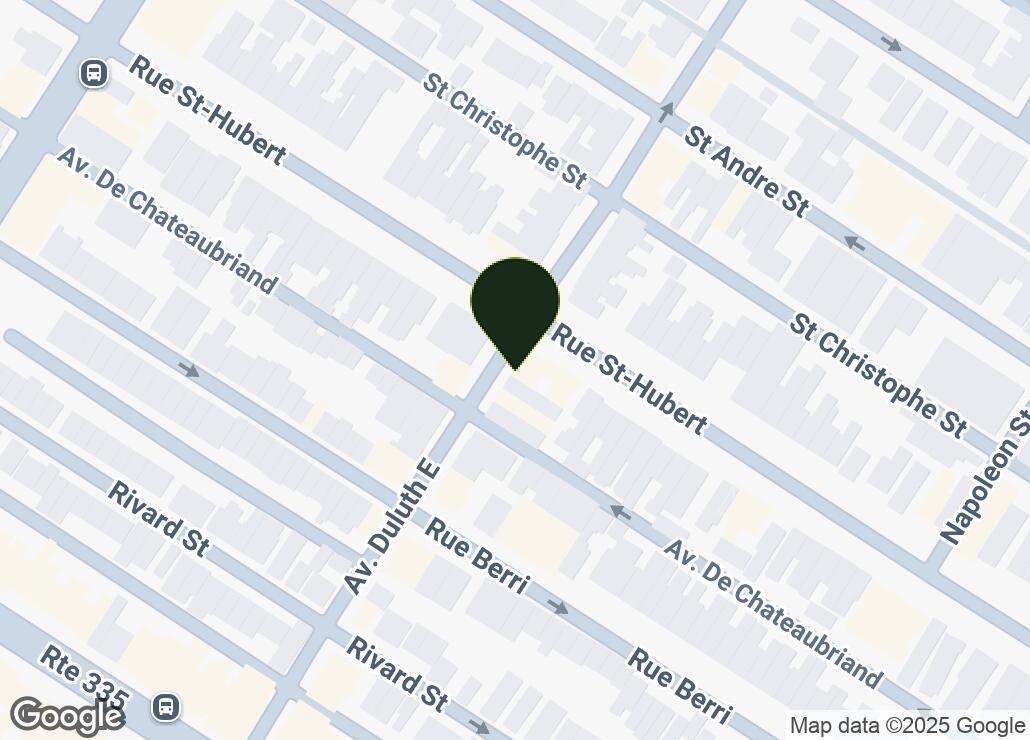 Map showing location at 45.5222818, -73.5743738