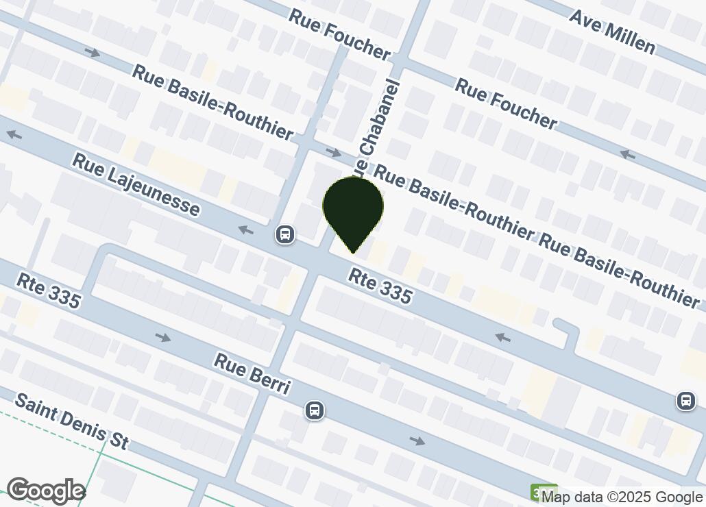 Map showing location at 45.5494306, -73.6478983