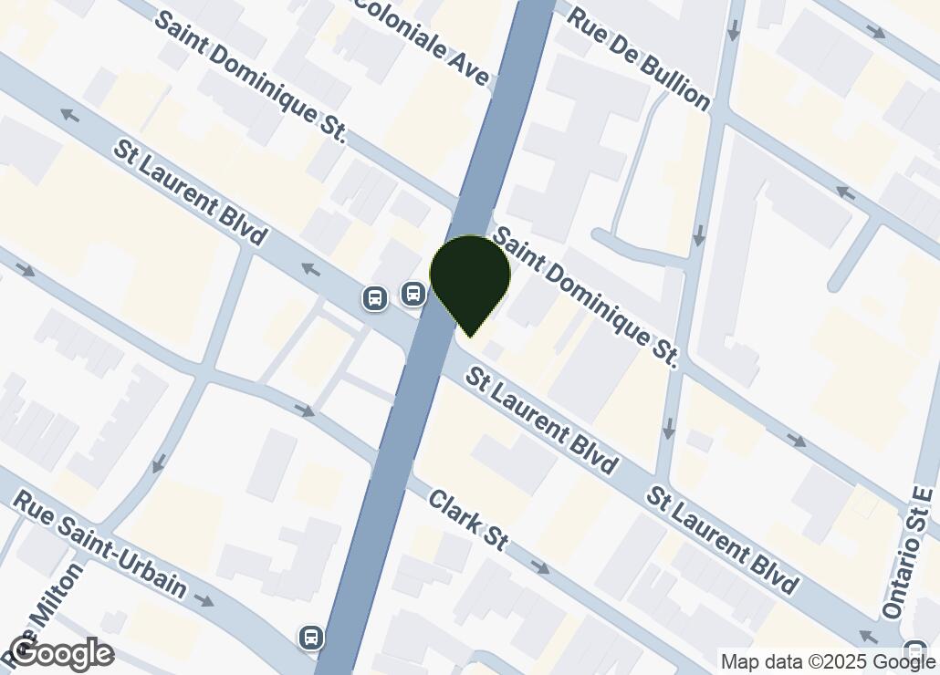 Map showing location at 45.5125378, -73.5692059