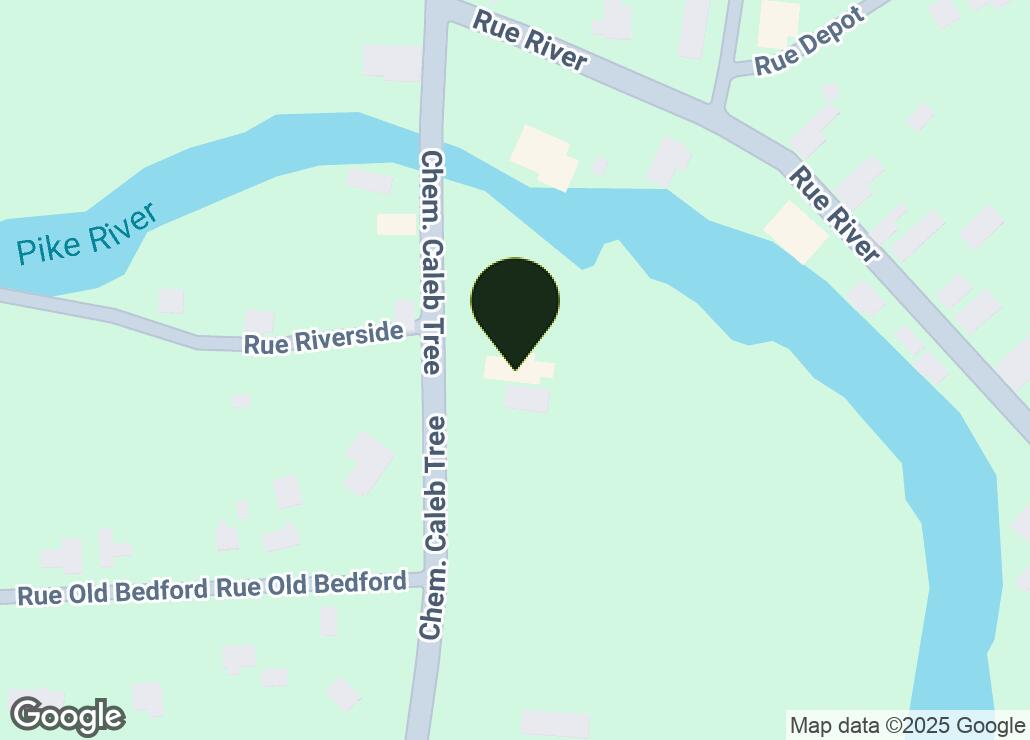 Map showing location at 45.1202462, -72.9153428