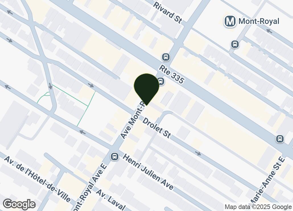 Map showing location at 45.5234813, -73.5832188