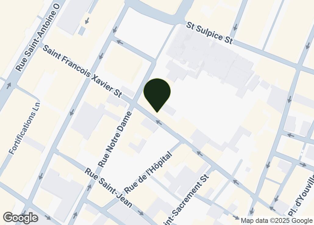 Map showing location at 45.50379, -73.55701