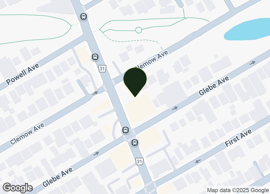 Map showing location at 45.4057012, -75.6894688