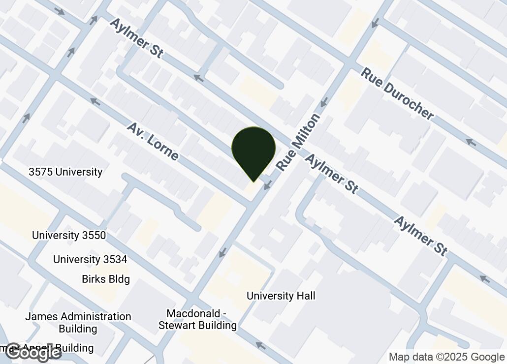 Map showing location at 45.5073078, -73.5757826