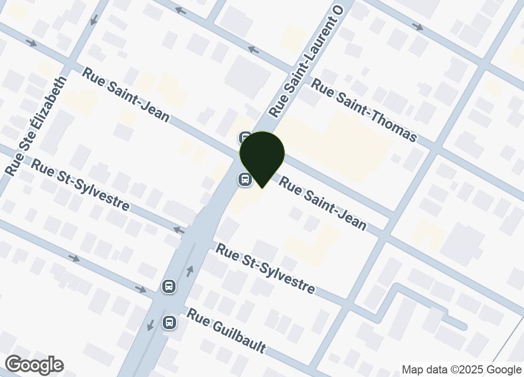 Map showing location at 45.5355549, -73.5080782