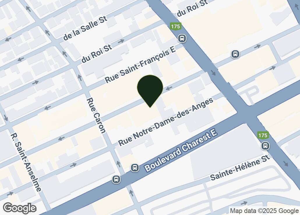 Map showing location at 46.813125, -71.227525