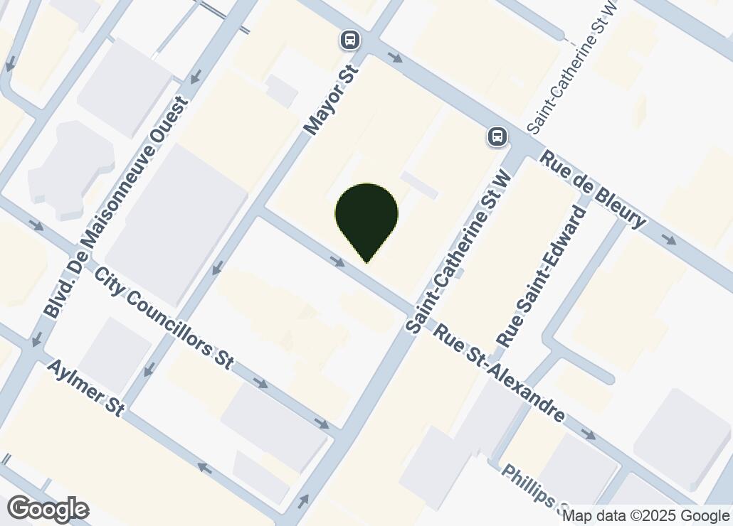 Map showing location at 45.5056642, -73.5681384