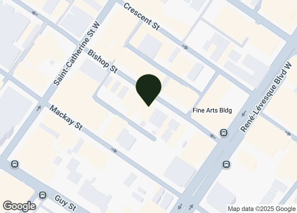 Map showing location at 45.4957744, -73.575097