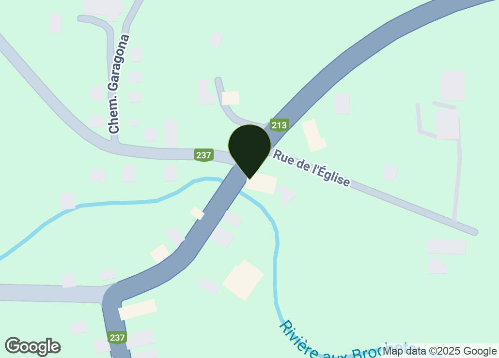 Map showing location at 45.0553057, -72.8375281