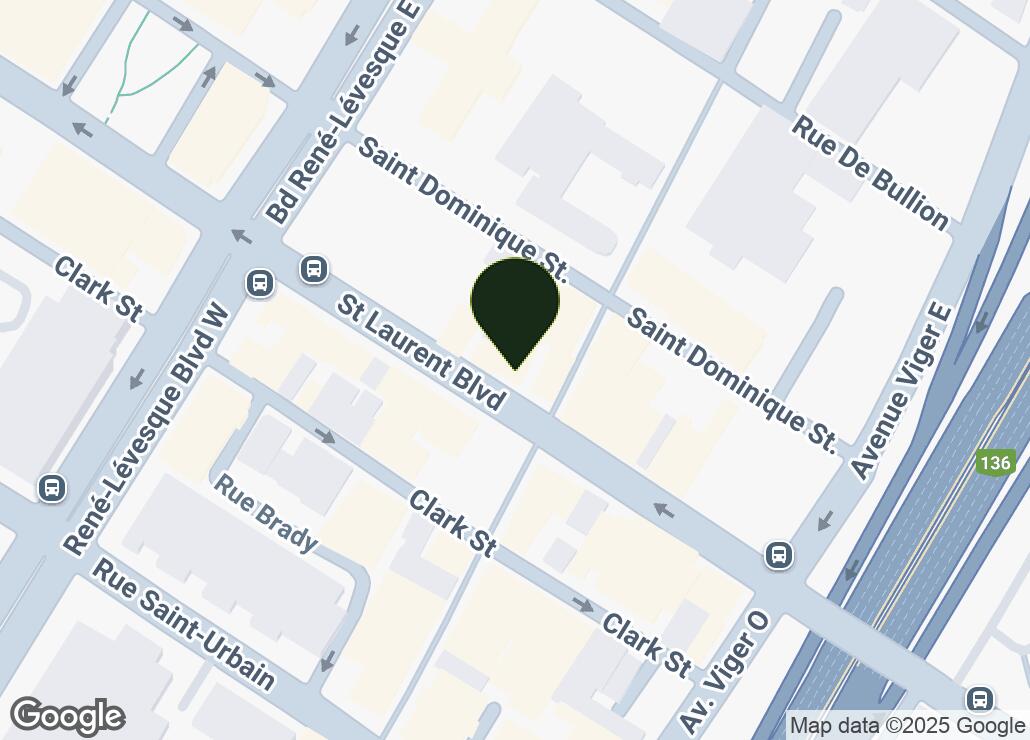 Map showing location at 45.508344, -73.560121