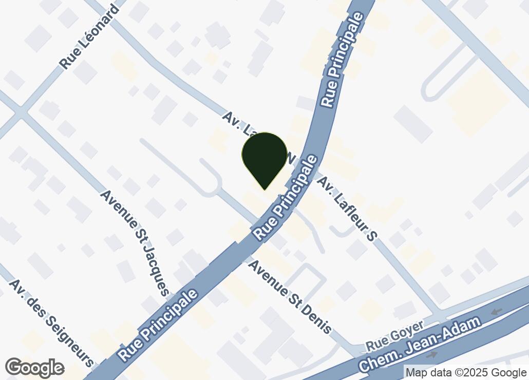 Map showing location at 45.8928176, -74.1589132