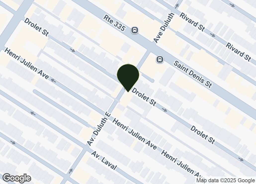 Map showing location at 45.5200805, -73.5763887