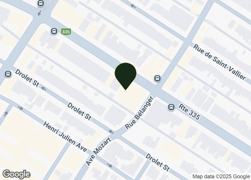 Map showing location at 45.5371384, -73.6125733