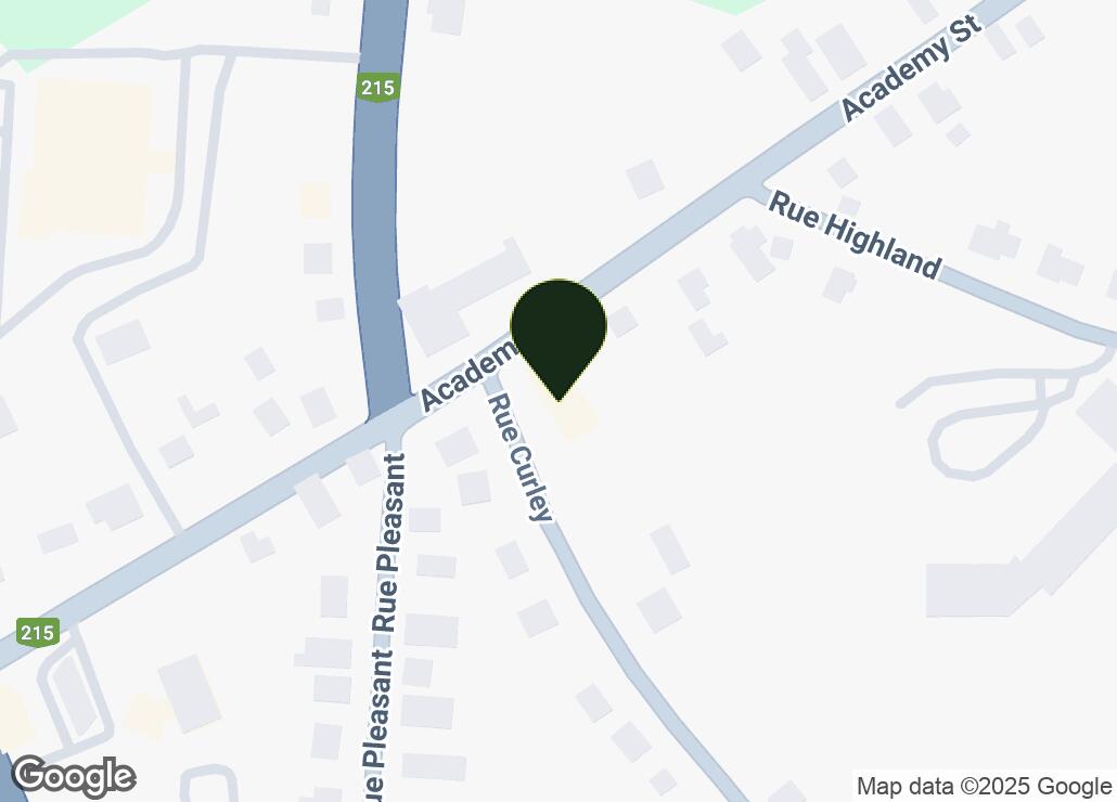 Map showing location at 45.1094284, -72.6134625