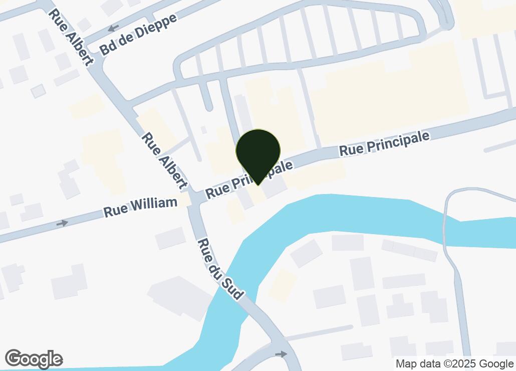 Map showing location at 45.2075217, -72.7472704