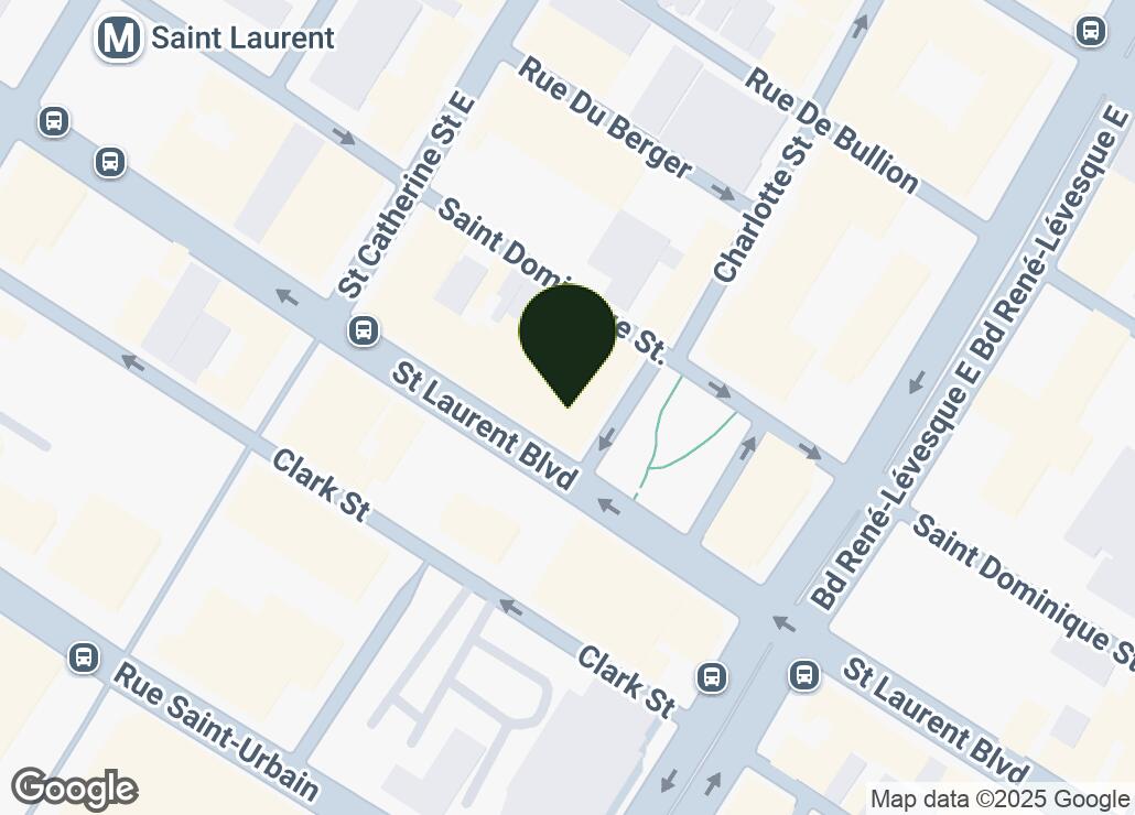 Map showing location at 45.5095798, -73.5626459