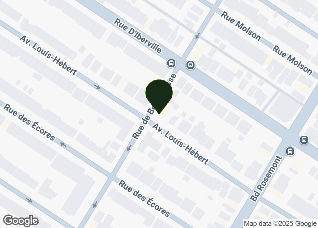 Map showing location at 45.5467782, -73.5885479