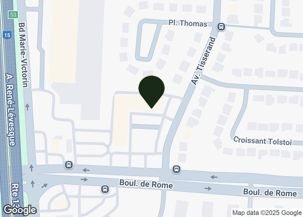 Map showing location at 45.4579121, -73.4900225