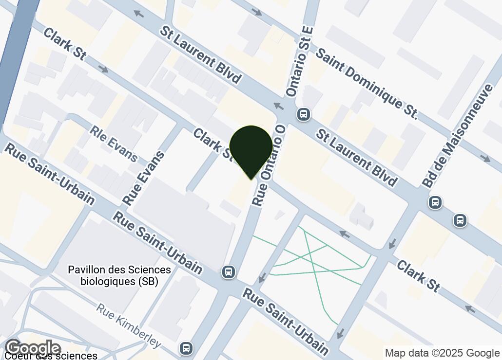 Map showing location at 45.5107325, -73.5671715