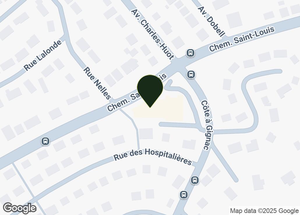 Map showing location at 46.7685317, -71.2670333