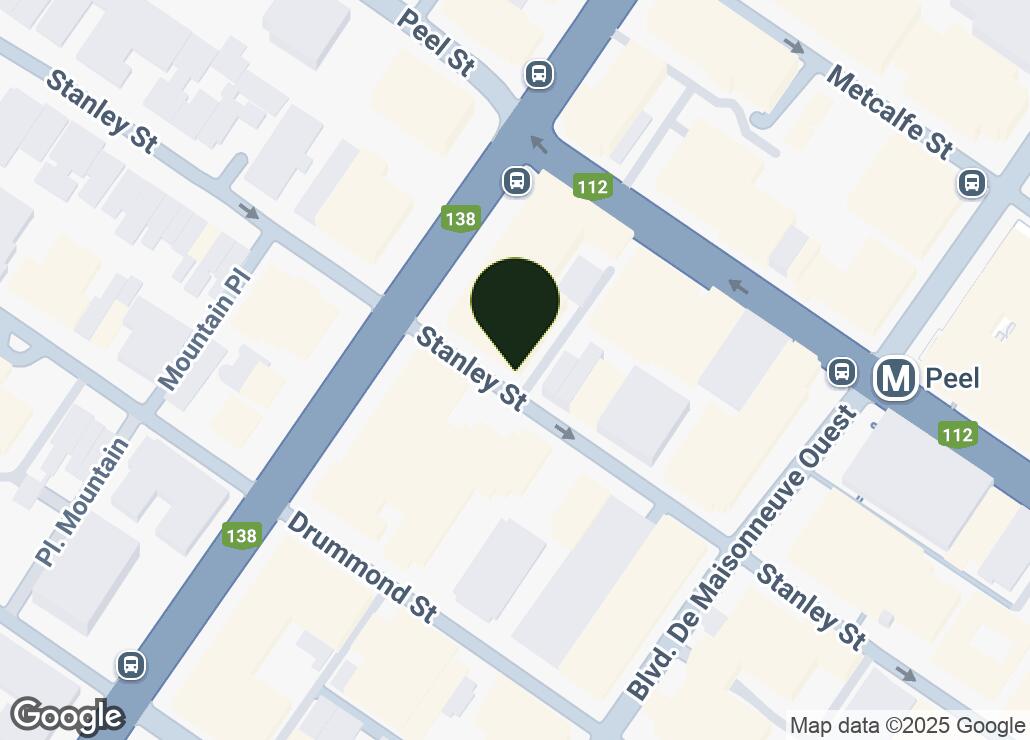 Map showing location at 45.5009164, -73.5766481