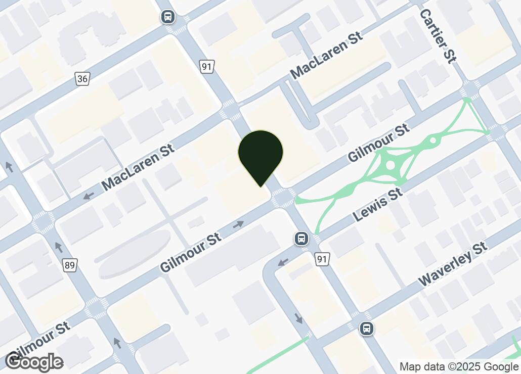 Map showing location at 45.4166293, -75.6894813